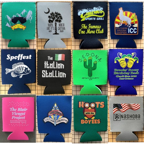 Neoprene Collapsible Can Coolie (MultiColor Print)